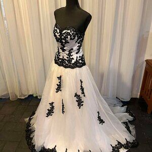 Black and White Ballgown